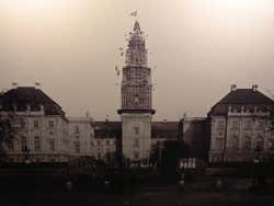 Palais de Christiansborg en construction
